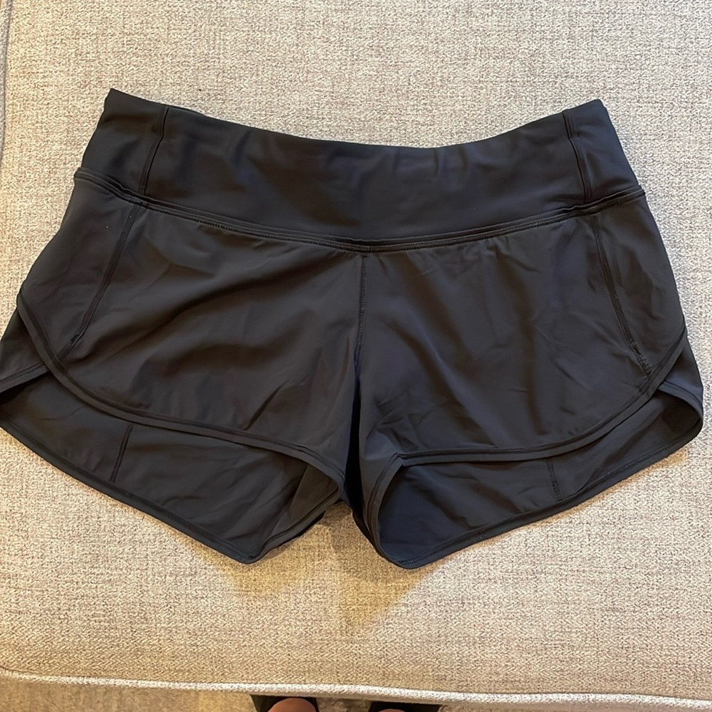 Lululemon black running shorts size 4